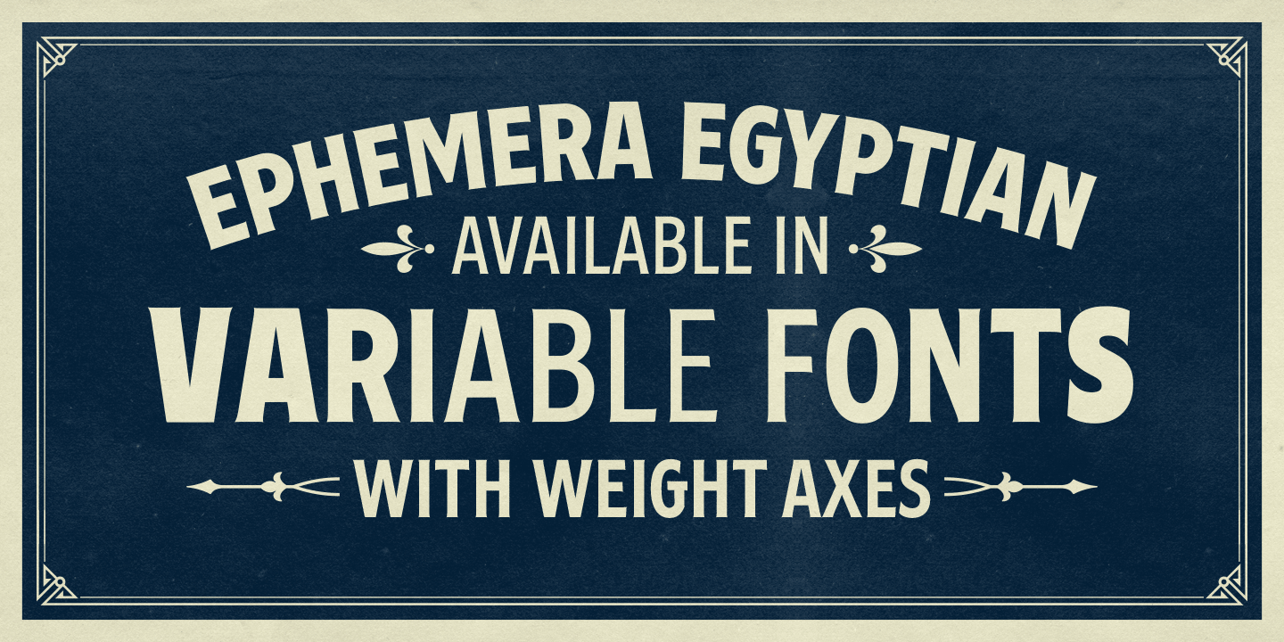 Example font Ephemera Egyptian #3